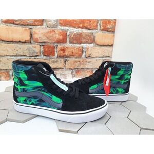 VANS SK8-Hi Comfycush After Dark Black Green Shoes Mens 7 Womens 8.5 Boys 7y
